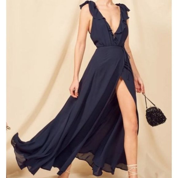 Reformation Dresses & Skirts - NWT Reformation Peppermint Dress Navy-sz Large